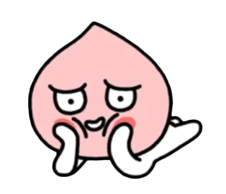 😑 pêssego, desenho animado, fofo, kawaii, kakao friends telegram sticker
