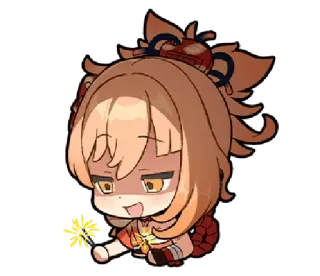 🎆 Yoimiya Genshin Impact anime, girl, genshin, fireworks, happy telegram sticker