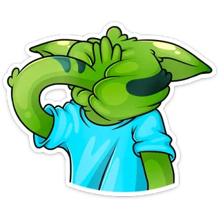 🤦‍♂️ goblin, desenho animado, verde, personagem, fantasia whatsapp sticker