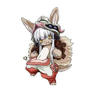 👊 Nanachi Made in Abyss Anime, Video game, Coelho, Nanachi, Made in Abyss, Coelho telegram sticker