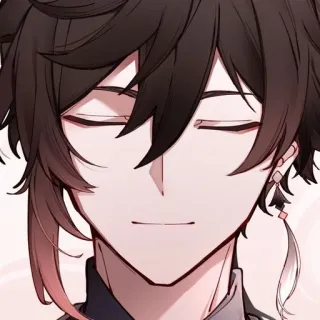 🍵 Zhongli Genshin Impact Anime, Mężczyzna, Gra wideo, Zhongli, Genshin Impact, Postać telegram sticker