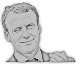👏 Emmanuel Macron política, presidente, Francia, figura política, gobierno whatsapp sticker