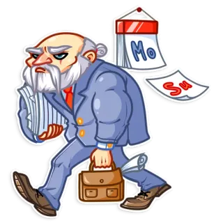 💼 Mo
Su ufficio, uomo d'affari, calendario, lunedì, domenica, scartoffie, completo whatsapp sticker