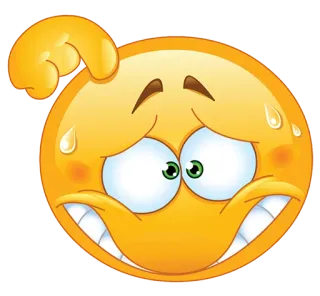 😬 emoji, sweat, worried, confused telegram sticker