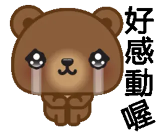 😭 urso, desenho animado, chorando, triste, fofo, lágrimas, emoji whatsapp sticker