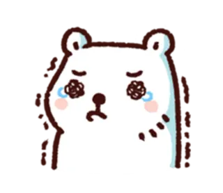 😢 울음, 슬픈, 곰, 스티커, 만화 telegram sticker