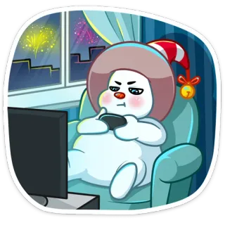 Снеговичок @TgSticker telegram stickers