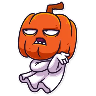 😒 bí ngô, ma, halloween, nhân vật, rùng rợn, vui nhộn telegram sticker