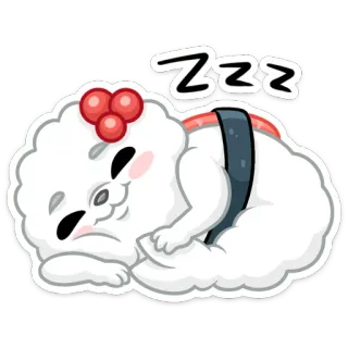 😴 ZZZ сонный, милый, суши, спящий, zzz, каваий, собака telegram sticker