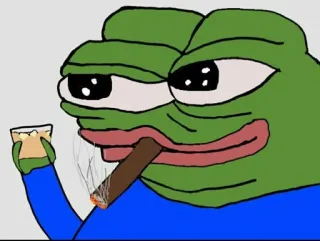 🚬 Pepe Pepe, rana, cigarro, bebida telegram sticker