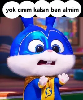 🙃 yok cınım kalsın ben almiim 토끼, 만화, 동물, 귀여운, 웃긴, 애니메이션 whatsapp sticker