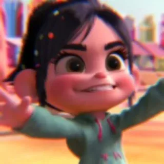 🩰 Vanellope von Schweetz Wreck-It Ralph Vanellope, Disney, Ralph el Demoledor, animado, personaje, lindo telegram sticker