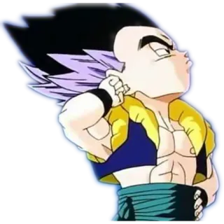 😒 Gotenks Dragon Ball Z Gotenks, Dragon Ball Z, anime, fusion, cartoon, character telegram sticker