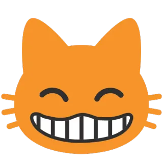 😸 kot, emoji, szczęśliwy, twarz, zwierzę, naklejka telegram sticker