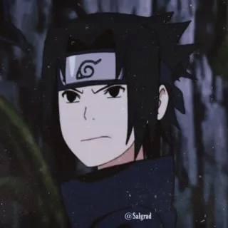🀄️ Sasuke Uchiha Naruto Аниме, Манга, Ниндзя, Саске, Учиха telegram sticker