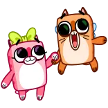 😘 Мультфильм, Животное, Наклейка, Милый, Каваий whatsapp sticker