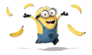 😃 Minion Despicable Me Minion, Banane, Cartone animato, Divertente, Carino telegram sticker