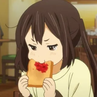🥪 Anime, Mädchen, Essen, Toast, Marmelade, Süß, Kawaii telegram sticker