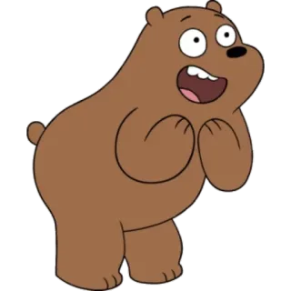 😆 Grizzly Bear We Bare Bears Desenho animado, Urso, Grizzly, We Bare Bears, Animação, Personagem, Fofo telegram sticker