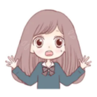 ✨ Ragazza anime, Cartone animato, Sorpreso/a, Carino/a, Kawaii telegram sticker