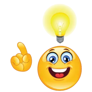 🤠 Emoji, Glühbirne, Idee, Inspiration, Lösung, Denken telegram sticker