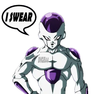 👩‍⚖️ Frieza Dragon Ball I SWEAR Anime, Dragon Ball, Freezer, Groserías telegram sticker