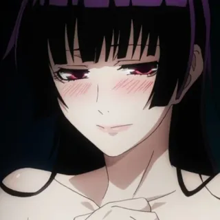 🥀 Anime, Femme, Cheveux violets, Personnage whatsapp sticker