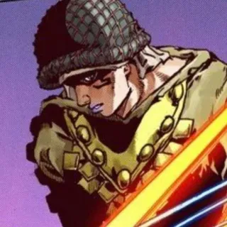 🔫 Guido Mista JoJo's Bizarre Adventure 애니메이션, 만화, 군인, 전쟁, 싸움 telegram sticker