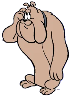 😶 cartoon, dog, bull dog, animal telegram sticker
