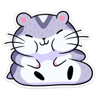 🐹 햄스터, 귀여운, 동물, 스티커, 카와이, 만화 telegram sticker