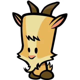 🐐 cabra, dibujos animados, animal, pegatina whatsapp sticker