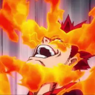 🤣 Endeavor My Hero Academia anime, fire, superhero, character telegram sticker