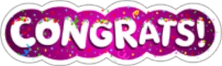 🎉 CONGRATS! Feier, Glückwunsch, Erfolg, Leistung telegram sticker
