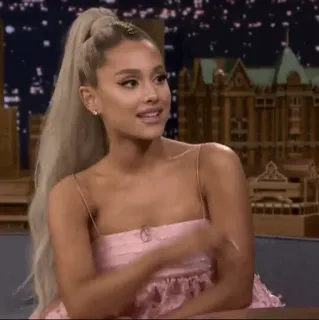 🌙 Ariana Grande pop singer, celebrity, singer, musician, performer, interview telegram sticker