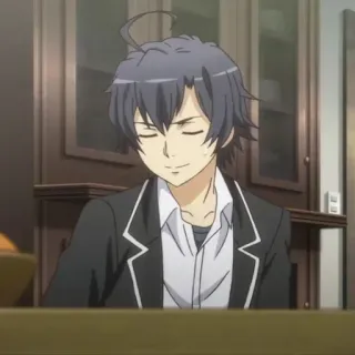 🍺 Hachiman Hikigaya My Teen Romantic Comedy SNAFU Anime, Teenager, Junge, Charakter, Hachiman, Hikigaya whatsapp sticker