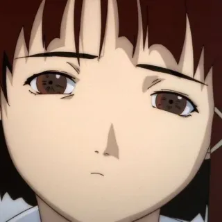 🥺 Lain Iwakura Serial Experiments Lain anime, manga, cyberpunk, serial experiments lain, lain, iwakura whatsapp sticker