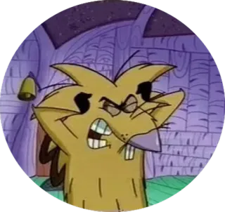 ⚪️ Norbert Angry Beavers Cartoon, Angry, Beaver, Nickelodeon, Funny telegram sticker