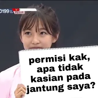 💭 permisi kak, apa tidak kasian pada jantung saya? telegram sticker