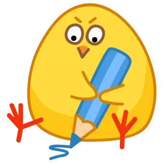 ✏ Huhn, Cartoon, Zeichnung, Vogel, Tier, niedlich whatsapp sticker