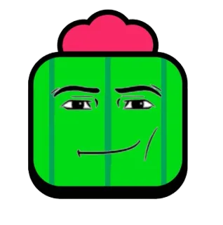 🌟 nhãn dán, người đàn ông, khuôn mặt, hình minh họa, xanh lá, hồng, nghệ thuật telegram sticker