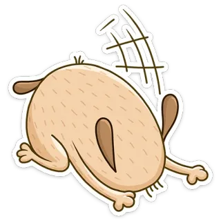 😣 animale, cartone animato, caduta, divertente, stravagante whatsapp sticker