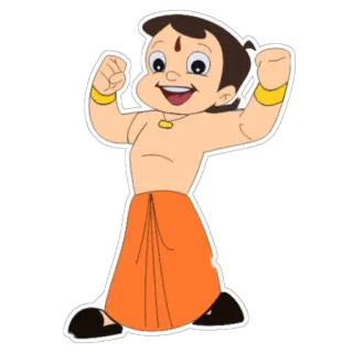 💪 Chhota Bheem Cartoon, Figur, Indisch, Animation telegram sticker
