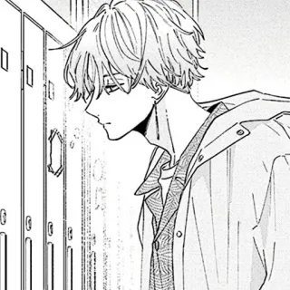 🍳 Anime, Mangá, Menino, Escola, Moletom com capuz, Armário, Japonês telegram sticker