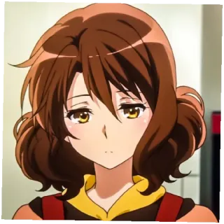 😔 anime, ragazza, cartone animato, personaggio telegram sticker