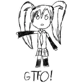 👌 Ghetto 漫画, スケッチ, テキスト, イラスト, 攻撃的, スラング telegram sticker