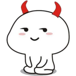 😈 devil, horns, cute, cartoon, smirk, imp telegram sticker