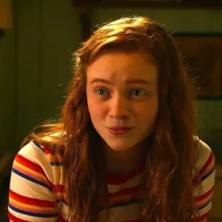 🤤 Max Mayfield Stranger Things Max Mayfield, Stranger Things, Sadie Sink, teenager, red hair telegram sticker