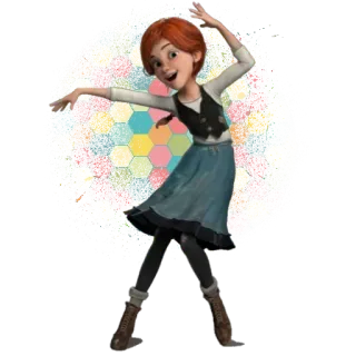 💃 ballerina, ballerino/a, personaggio, animazione, ragazza, danza whatsapp sticker