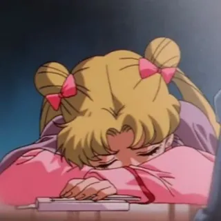 🌙 Sailor Moon Anime, Cartoon, Sailor Moon, Slaperig, Schattig telegram sticker