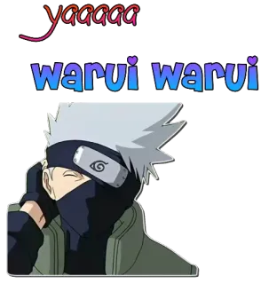 😅 Kakashi Naruto yaaaaa
warui warui anime, kakashi, naruto, manga, ninja telegram sticker